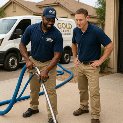 Professional carpet cleaning team working in Sacaton